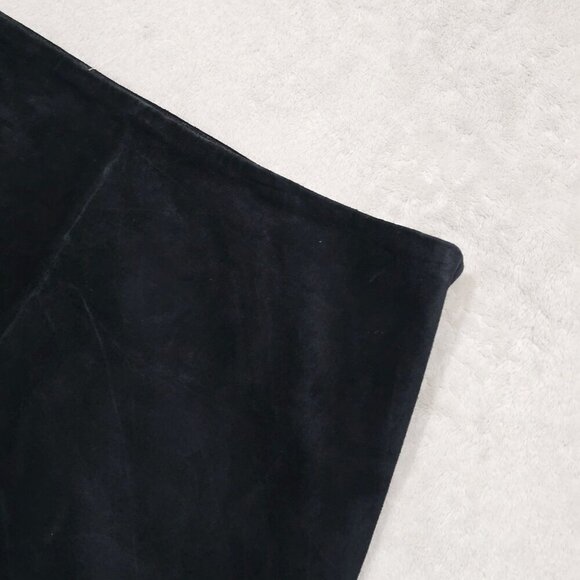 Black Suede Mini Skirt by Parallel – Floral Cut Hem, Side Zip – NWT – Size 8 - Picture 7 of 8